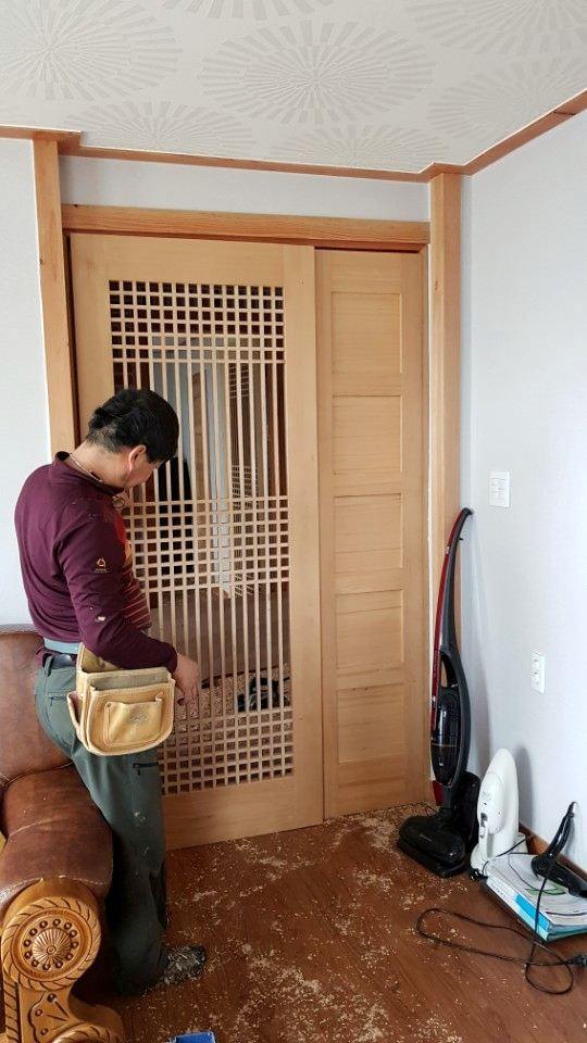 현관 중문 설치